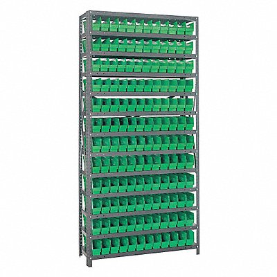 E1505 Bin Shlvng 12inx75inx36in Green