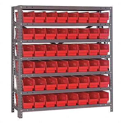 E1522 Bin Shlvng 18inx39inx36in Red