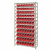 E3957 Bin Shlvng 18inx74inx36in Red