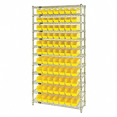 E3957 Bin Shlvng 18inx74inx36in Yellow