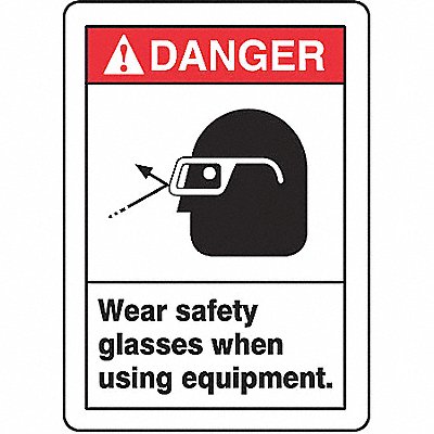 Safety Label 5 inx3 1/2 in Vinyl PK5