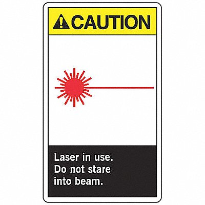 Safety Label 5 inx3 1/2 in Vinyl PK5