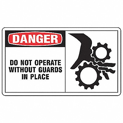 Safety Label 3 1/2 inx5 in Vinyl PK5