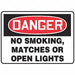 Danger No Smoking Sign 10X14 PLSTC