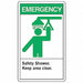 Safety Label 5 in x 3 1/2 in Vinyl PK5