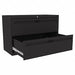 File Cabinet 42 in 2 Drawer Black