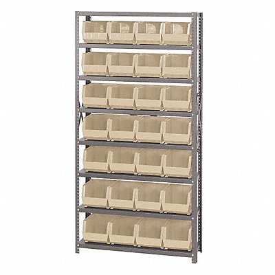 E1497 Bin Shlvng 12inx75inx36in Ivory