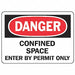 Danger Sign 7X10 R and BK/Wht Al Eng