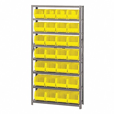 E1497 Bin Shlvng 12inx75inx36in Yellow