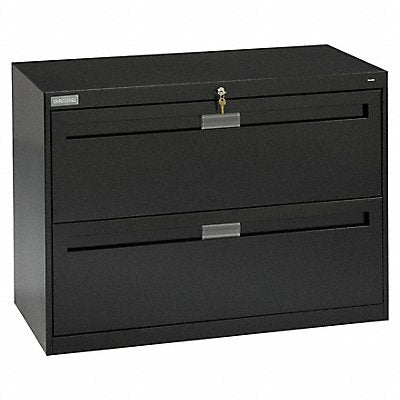 File Cabinet 36 in 2 Drawer Black