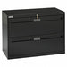 File Cabinet 36 in 2 Drawer Black