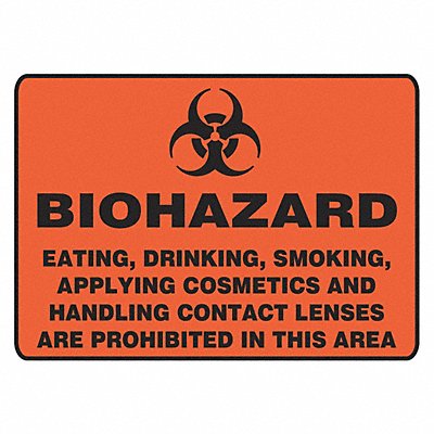 Safety Sign 10 in x 14 in Aluminum