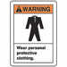 Safety Label 5 inx3 1/2 in Vinyl PK5