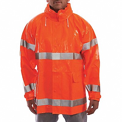 Flame Resistant Rain Jacket Orange 3XL