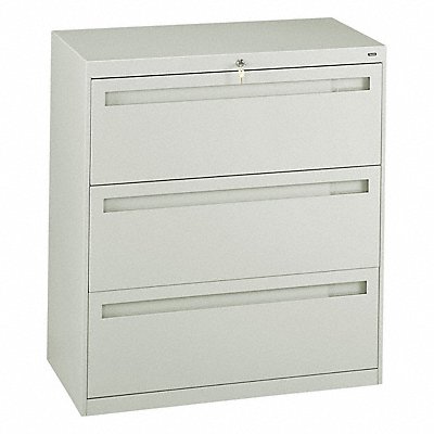 File Cabinet 36 in 3 Drawer Grey