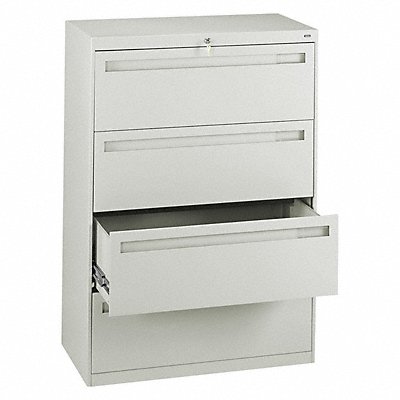 File Cabinet 36 in 4 Drawer Grey