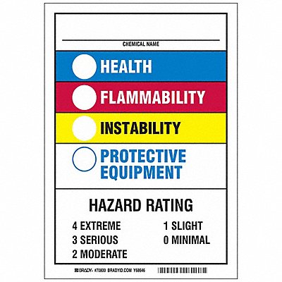 NFPA Label 10 in H 7 in W