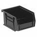 F0598 Hang and Stack Bin Black PP 3 in