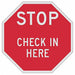 Rflctv Visitors Stop Sign 12x12in Alum