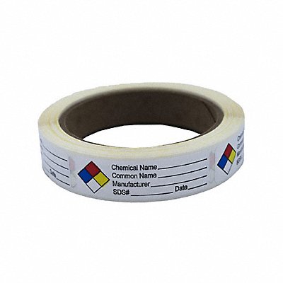 Hazard Chemical Label 3/4HX2-1/2W PK250