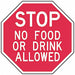 Eating Restrction Stop Sign 12x12in Alum