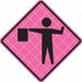 Flagger Ahead Traffic Sign 36 x 36 