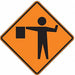 Flagger Symbol Traffic Sign 30 x 30 