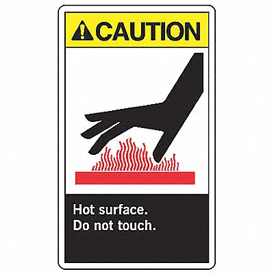 Safety Label 5 inx3 1/2 in Vinyl PK5