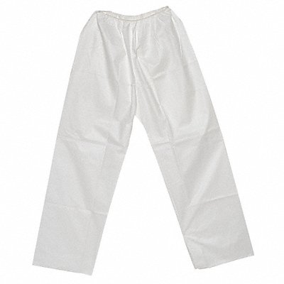 Disposable Pants S White Elastic Waist