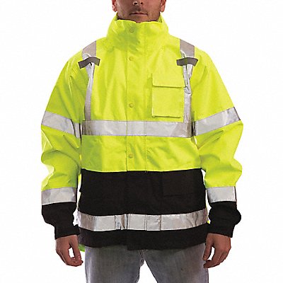 Rain Jacket Class 3 Type P Ylw/Grn 2XL