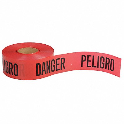 Barricade Tape Red/Black 1000 ft x 3 In