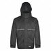 Rain Jacket Detachable Hood Black 3XL