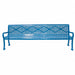 Park Bench 72 in L BLU PWDR STEEL