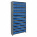 E6884 Enclosed Bin Shlvng 12x75x36in Blue