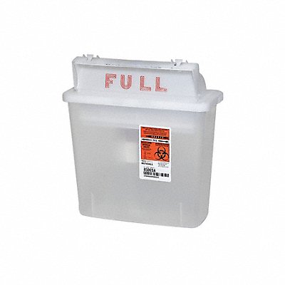 Sharps Container 1-1/4 gal Clear PK5