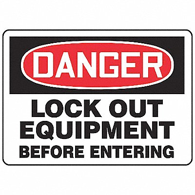 Danger Security Sign 10X14 Al Eng