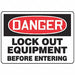 Danger Security Sign 10X14 Al Eng