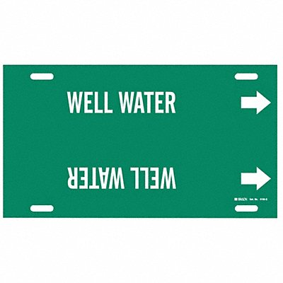 Pipe Marker Well Water 10 in H 24 in W