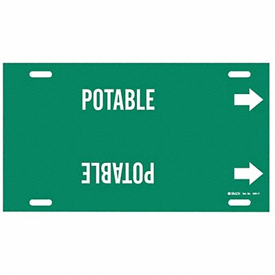 Pipe Marker Potable 8 in H 16 in W