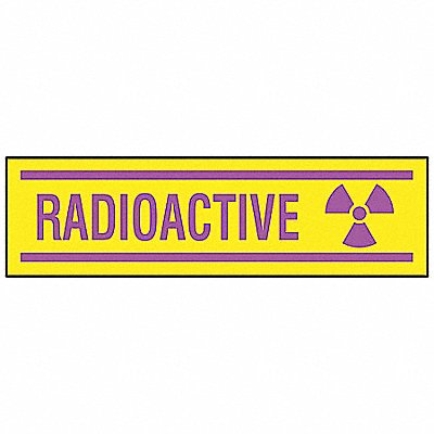 Radioactive Lbl 3.5in x 10in Paper PK100