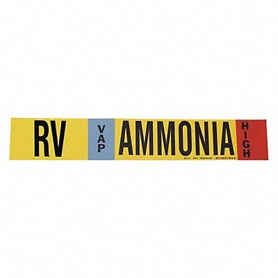 Pipe Marker Ammonia 9 in H 8 in W