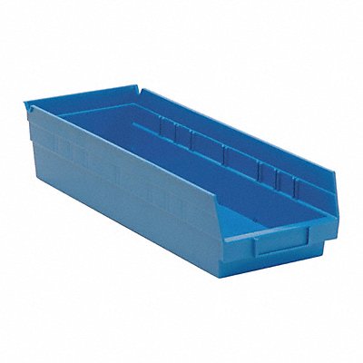 F0618 Shelf Bin Blue Polypropylene 4 in