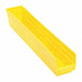 F0621 Shelf Bin Yellow Polypropylene 4 in