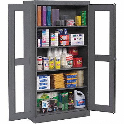 E4463 Storage Cabinet 72 x36 x24 MdGry 4Shlv