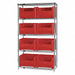 F1591 Bin Shlvng 18inx74inx42in Red