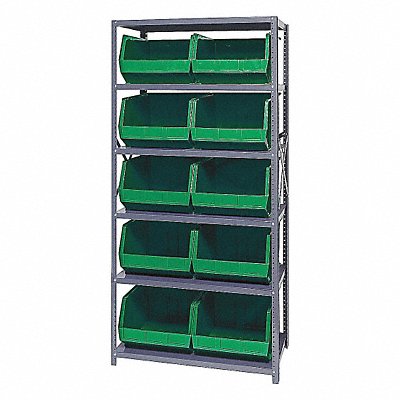 E1504 Bin Shlvng 18inx75inx36in Green