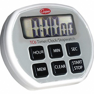 Timer/Clock/Stopwatch 6Button 3A Battery