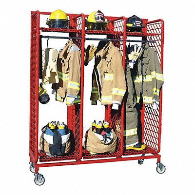 Turnout Gear Rack 2 Side 6 Comprtmnt