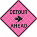 Detour Traffic Sign 36 x 36 