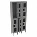 Wrdrb Lockr Clearview 3 Wide 2 Tier Gray